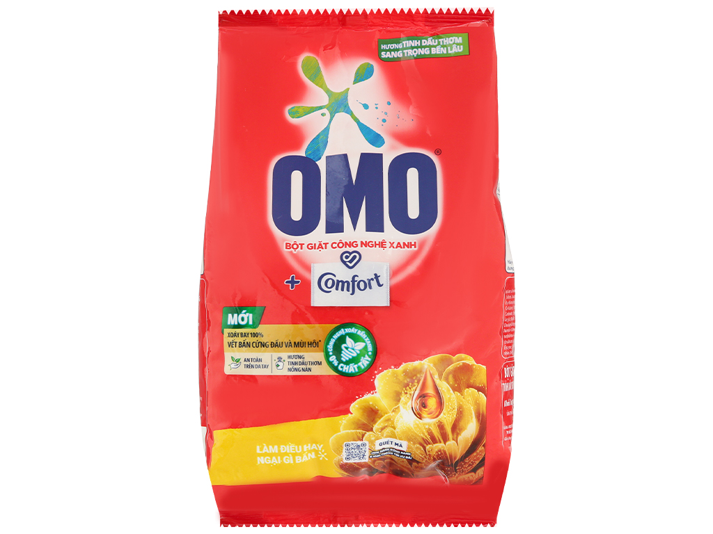 Bột giặt Omo 700g hương comfor tinh dầu thơm