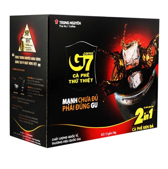 Cafe Trung Nguyên G7 đen 2 in 1 - 15 gói x 16g