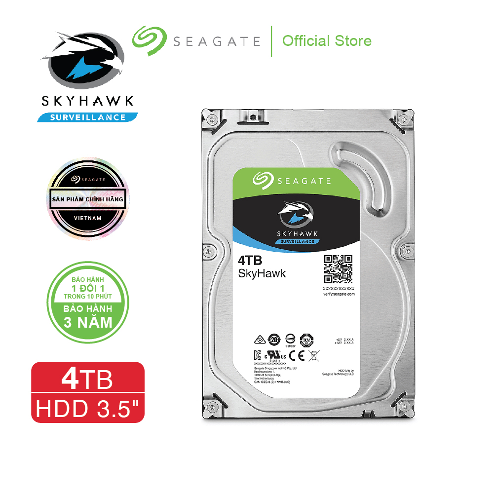 HDD SEAGATE SKYHAWK 4TB CHÍNH HÃNG VAT