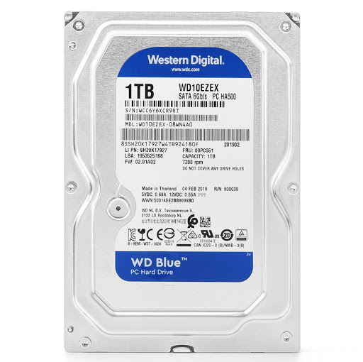 HDD WESTERN 1TB BLUE SATA3-7200RPM-64M
