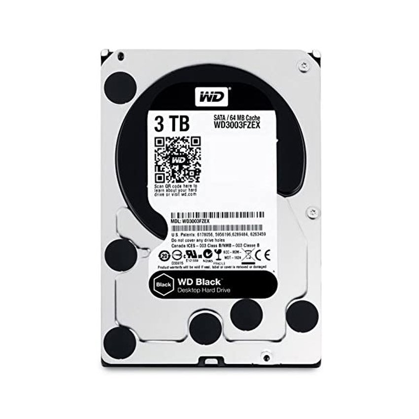 HDD WESTERN 3TB BLACK SATA3,64M,2 NHÂN
