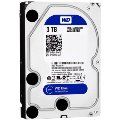 HDD WESTERN 3TB BLUE SATA3-7200RPM-64M
