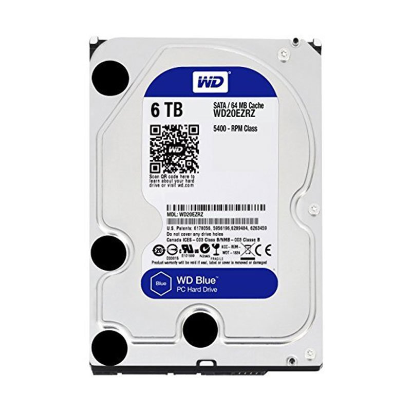 HDD WESTERN 6TB BLUE SATA3-7200RPM-64M